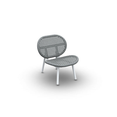 SKATES CHAIR  ALU WHITE, LT GREY ROPE