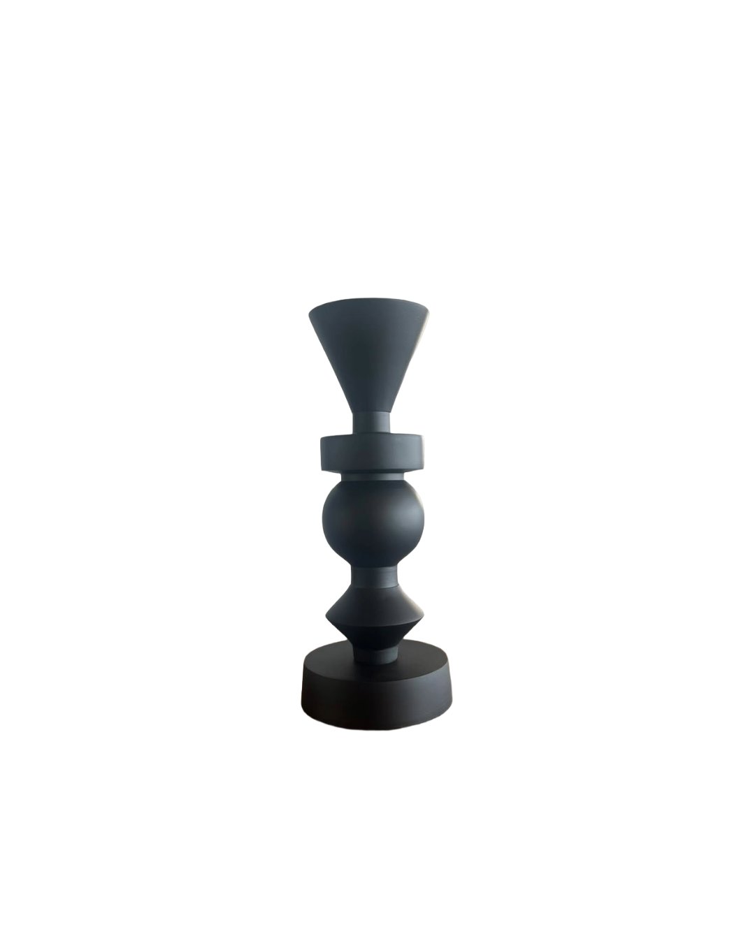 MATTE BLACK CANDLESTICK – H29 CM