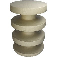 TABLE BEIGE DIA 36x51cm