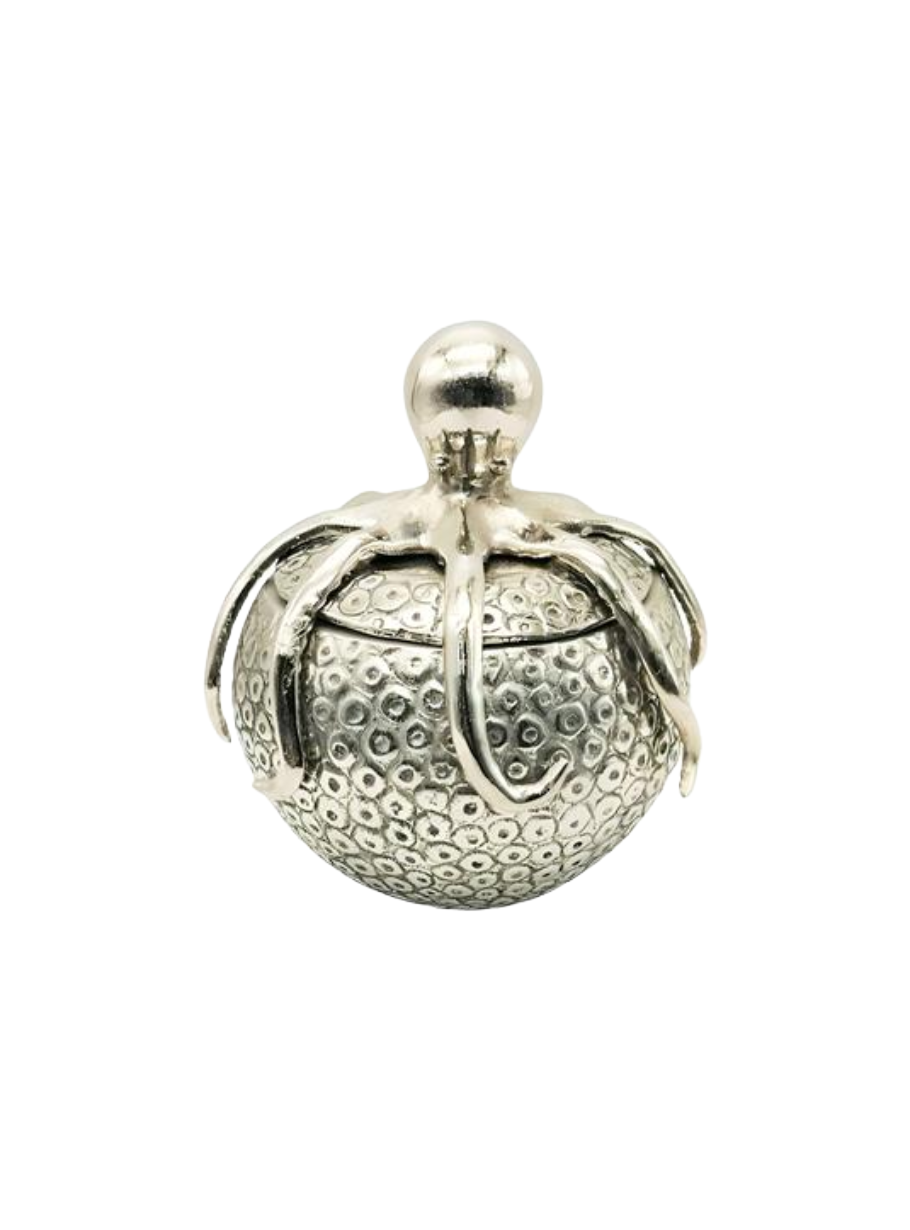 BOITE RONDE EN NICKEL 'OCTOPUS'
