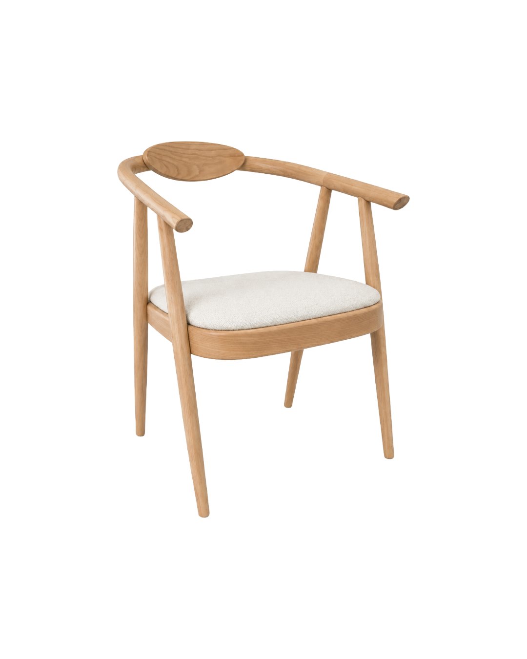 FLYNN ARMCHAIR IN TAUPE ASH WOOD