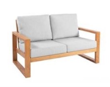 LARGO 2 SEATER SOFA IN TEAK WOOD INCLUDE CUSHIONS