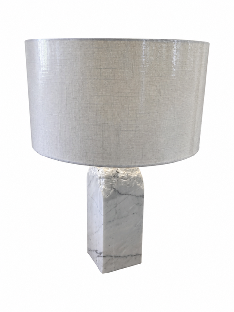 WHITE MARBLE TABLE LAMP