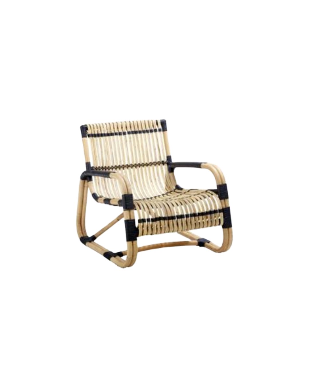 CURVE LOUNGE CHAIR – NATURAL & BLACK