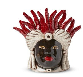 VASE MORO LADY SMALL MEDUSA RED H22