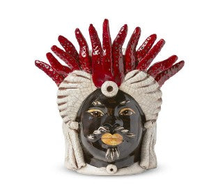 VASE MORO MAN SMALL MEDUSA RED