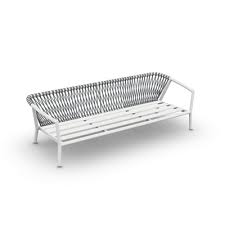 KAPRA SOFA 2.5S ALU WHITE MAT ROPE, EXCL CUSHIONS
