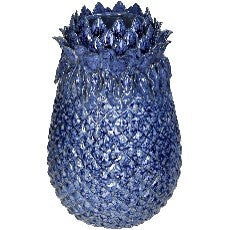 VASE STONEWARE BLUE DIA 22x34.5cm