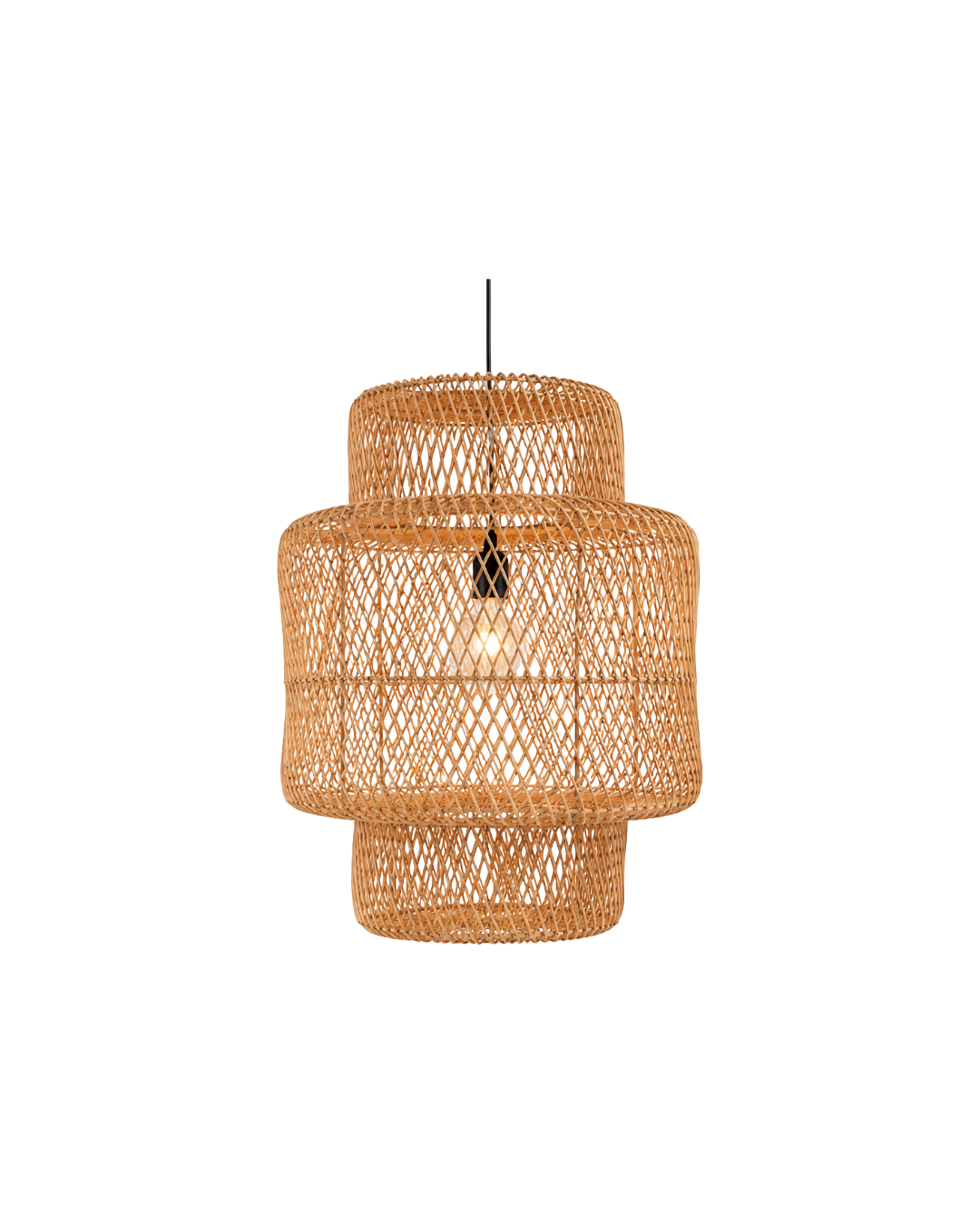 HANGING LAMP IN NATURAL RATTAN S