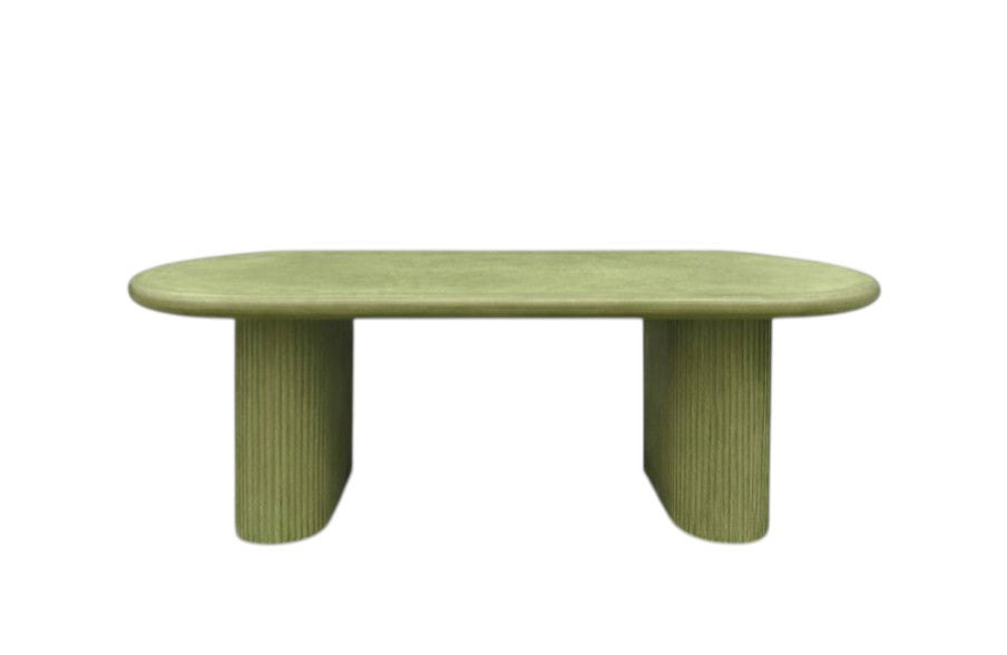 SOLONA DINING TABLE IN OLIVE GREEN