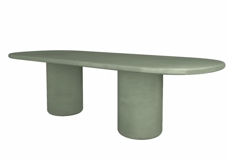 HAAKI DINING TABLE IN MORTEX OLIVE - DIM: 260x110x77H