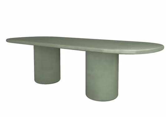 HAAKI DINING TABLE IN MORTEX OLIVE - DIM: 260x110x77H