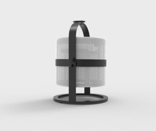 LA LAMPE PETITE ALU CHARC WHITE SHADE