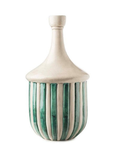 VASE VRIDE IN WHITE AND RAMINO