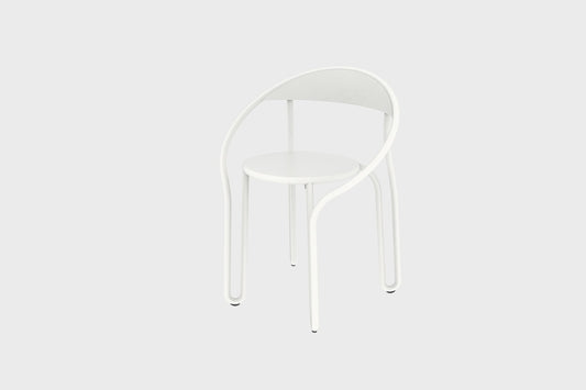 HUGGY BISTRO CHAIR IN ALU WHITE