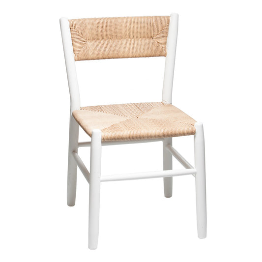 STIPA CHAIR WHITE WITH NATURAL FIBRE