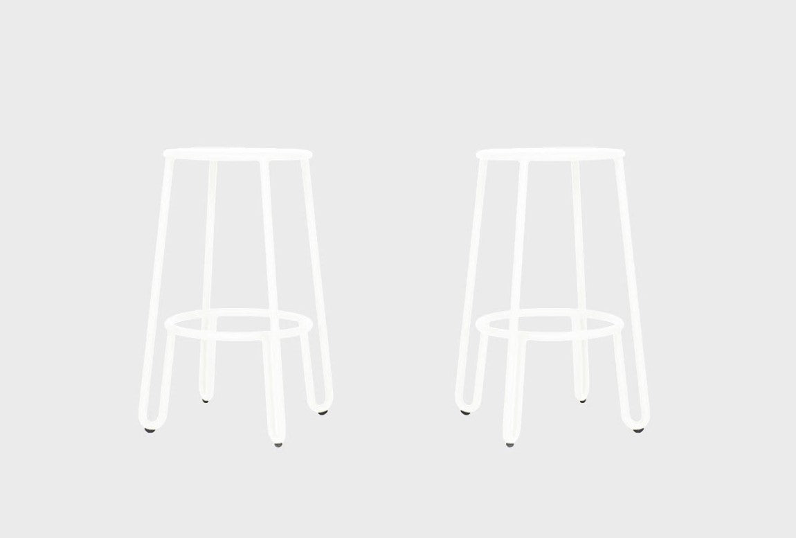 HUGGY STOOL H75, WHITE