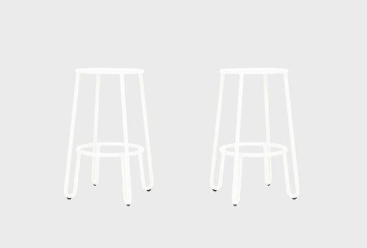 HUGGY STOOL H75, WHITE