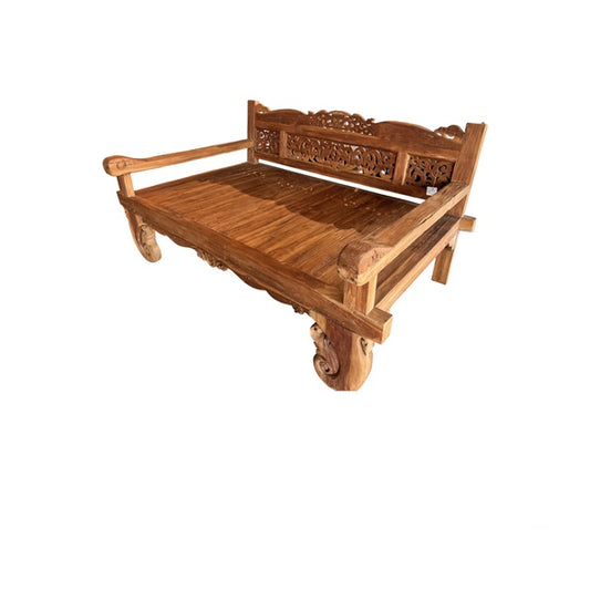 YUVIKA BENCH IN RECYCLED TEAK WOOD - DIM: 200X122X99CMH