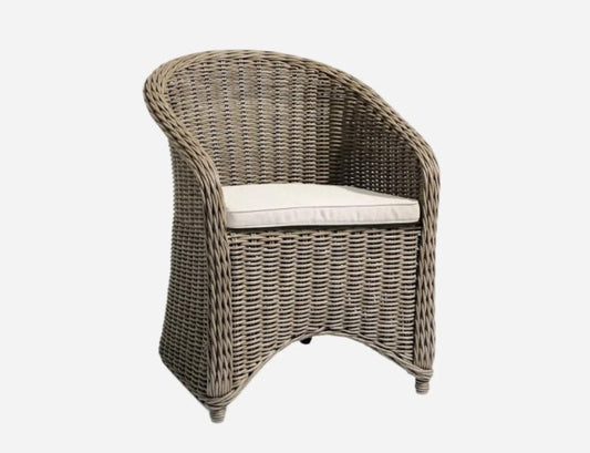 RIVER DINING A/CHAIR WITH WICKER WITH SEAT & BACK CUSH