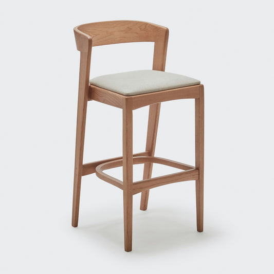 VUTI BAR STOOL IN TAUPE ASH WOOD