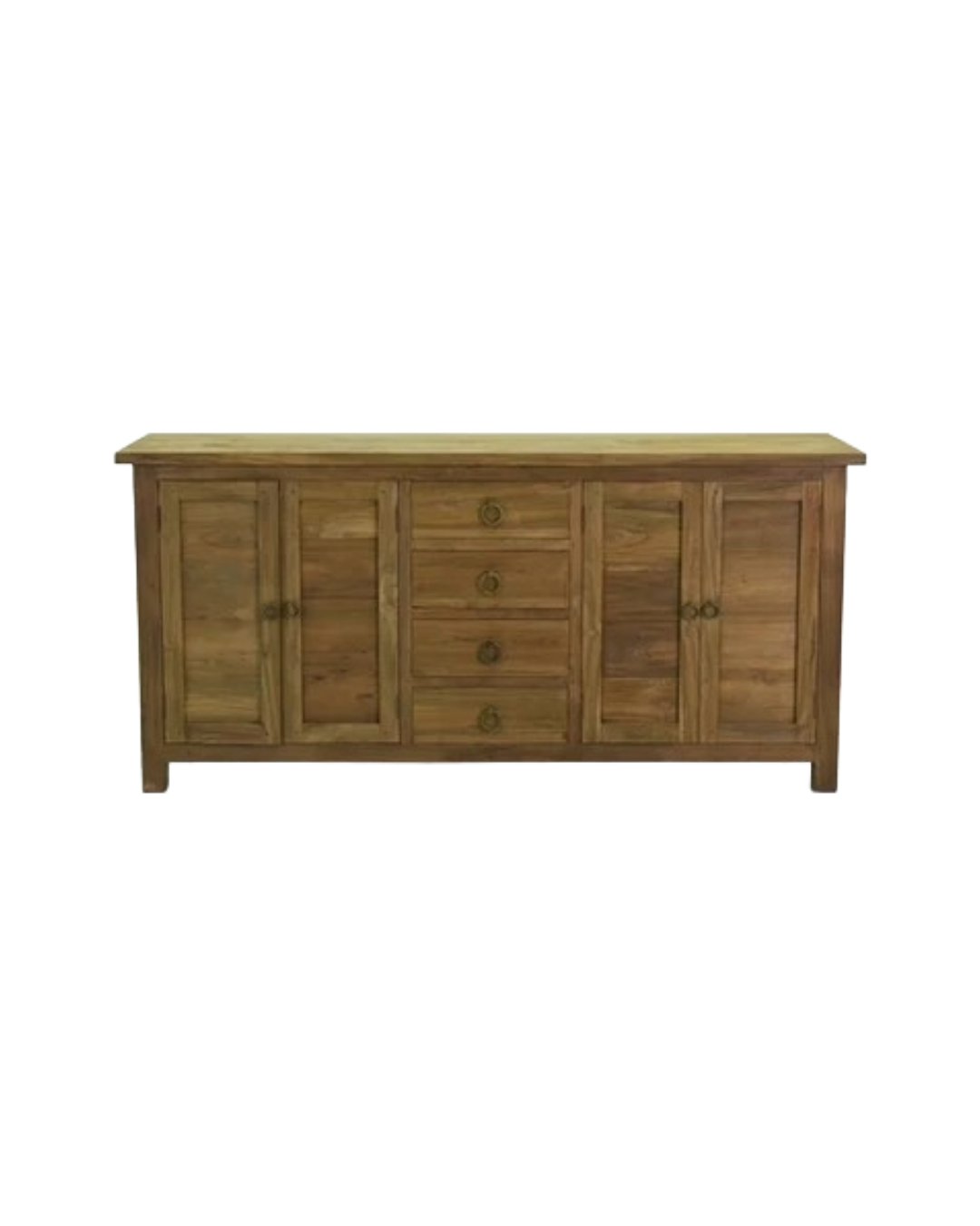 RECINA CABINET WITH 4 DOORS & DRAWERS IN RECYCLED TEAK