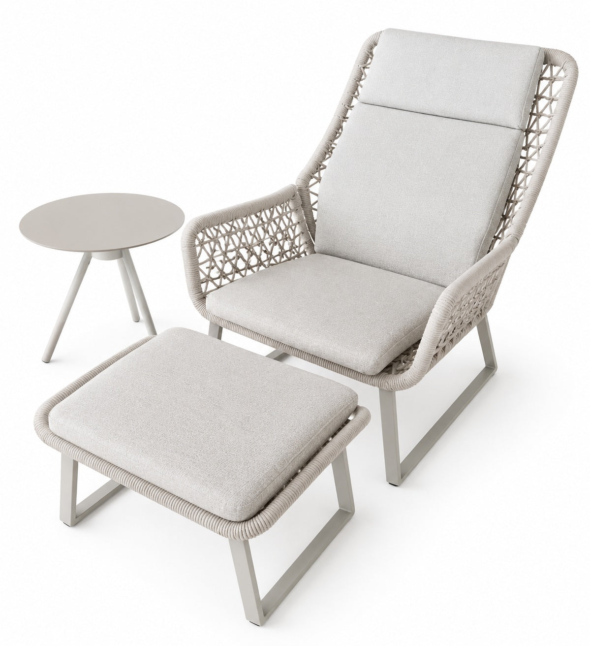 DREAMS SET RECLINER ARMCHAIR INCL FOOTREST AND SIDETABLE