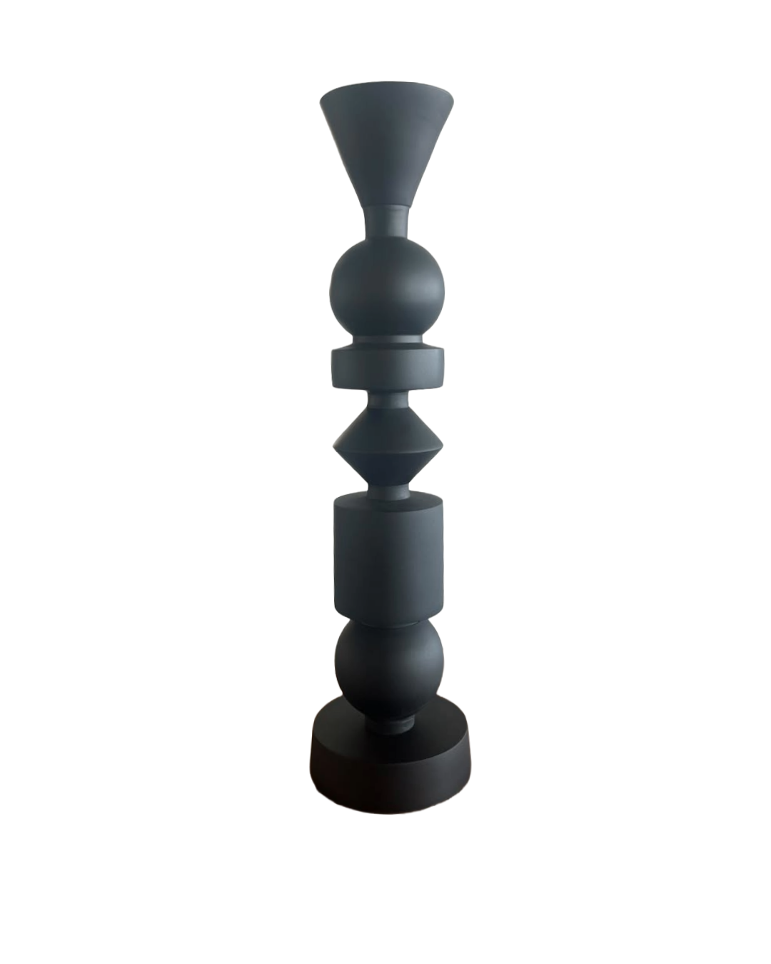MATTE BLACK CANDLESTICK – H46 CM