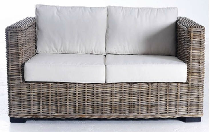 DAPHNE 2-SEATER SOFA KOOBOO GREY RATTAN
