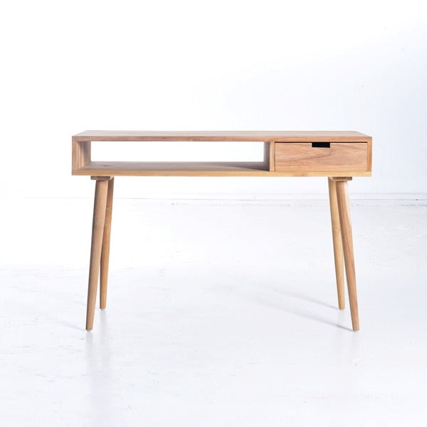 CASEY -DESK IN TEAK WITH 1 DRAWER