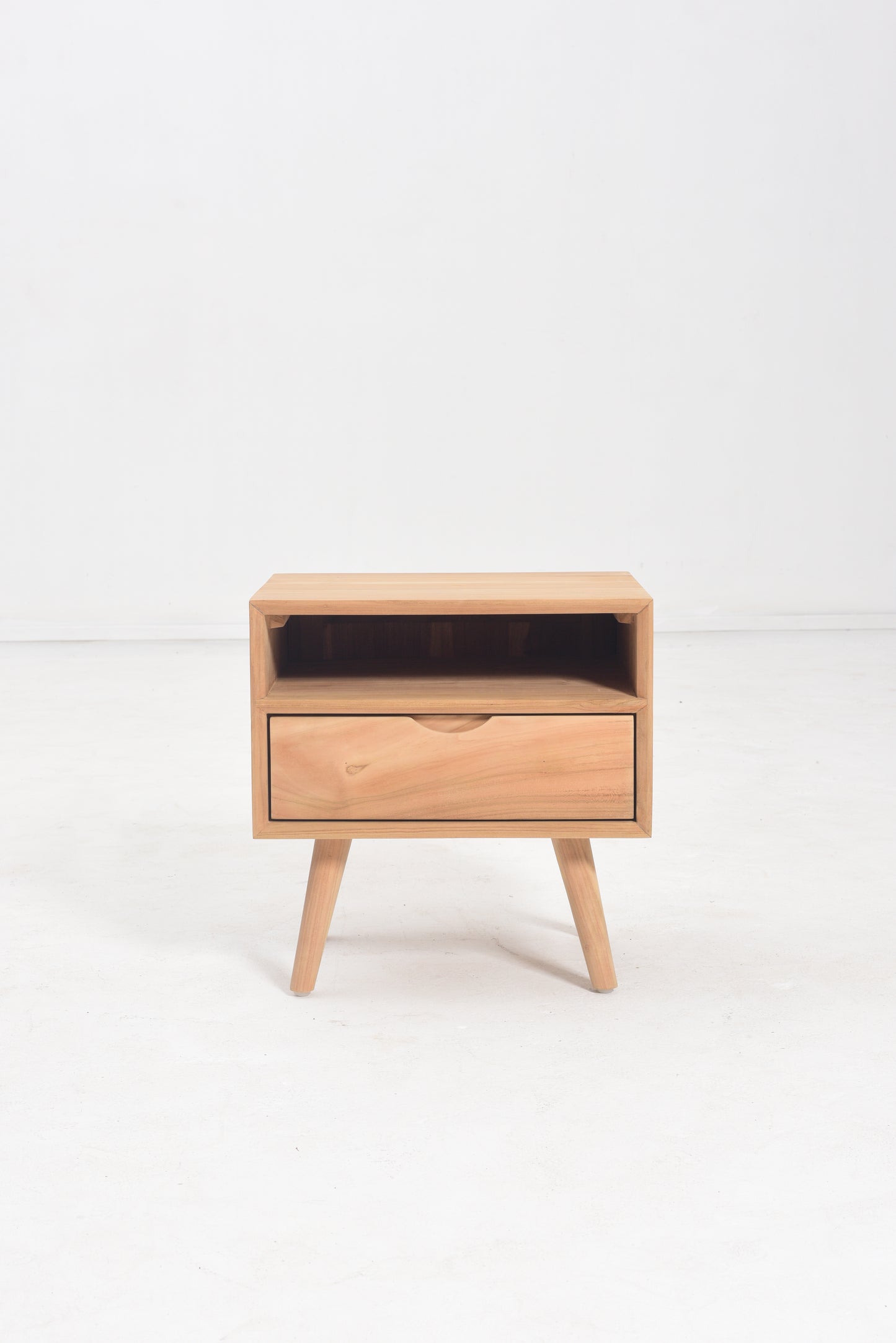 DAMI TEAK BEDSIDE TABLE 1 DRAWER