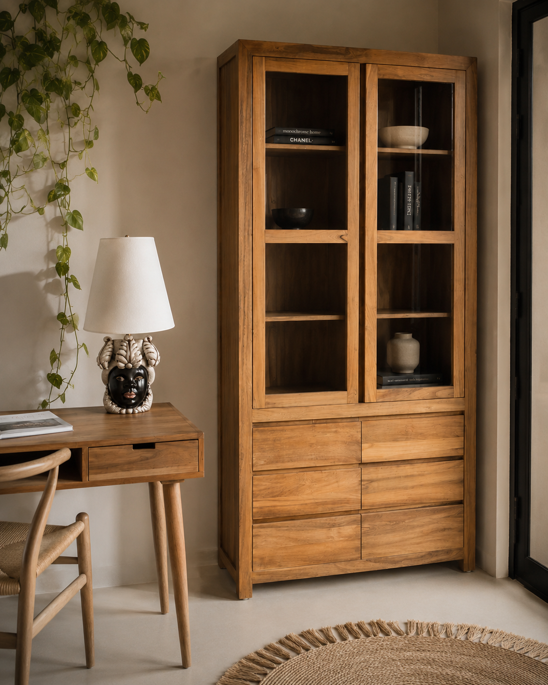 BOUCAN CABINET 2 DOORS & 2 SET OF DRAWERS IN TEAK