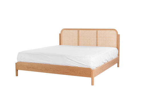 COLONIAL BED IN OAK WOOD&HBOARD