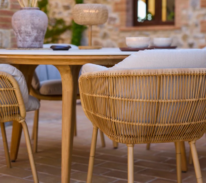 STAY CHAIR IN ALUMINIUM INCLUDE CUSHION SET NATTE SAND