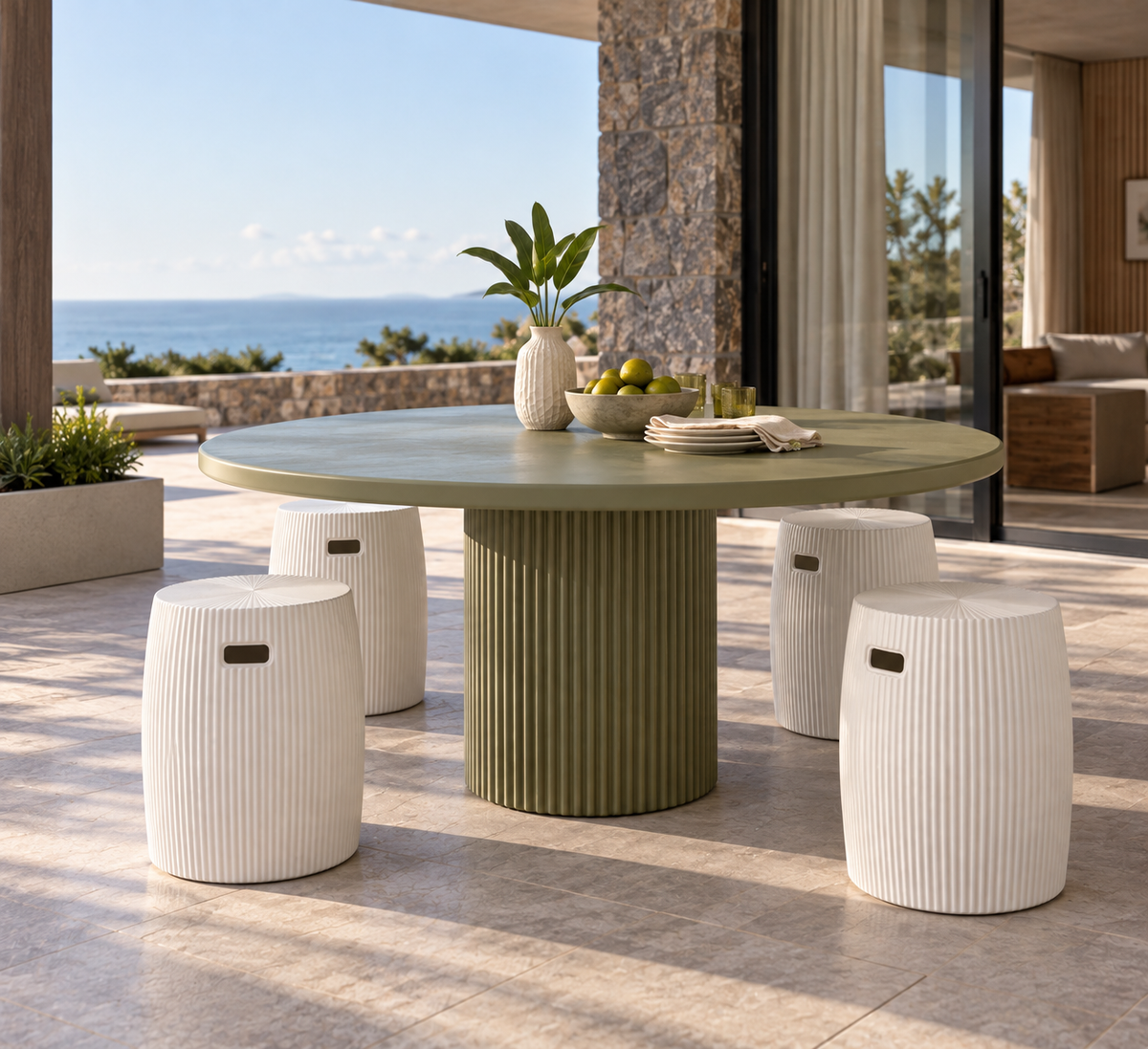 TOLEDO STOOL IN WHITE