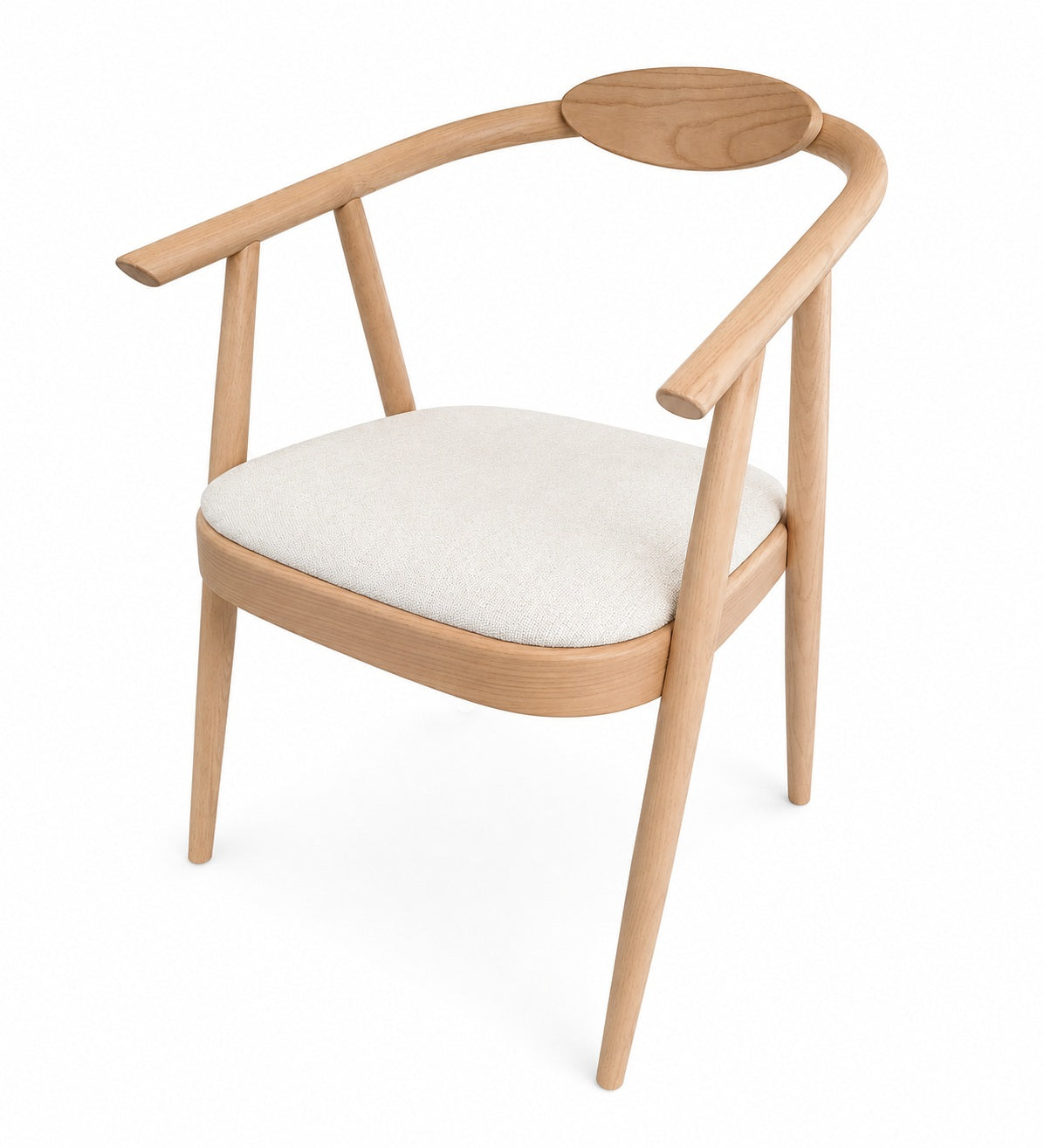 FLYNN A/CHAIR IN TAUPE ASH WOOD