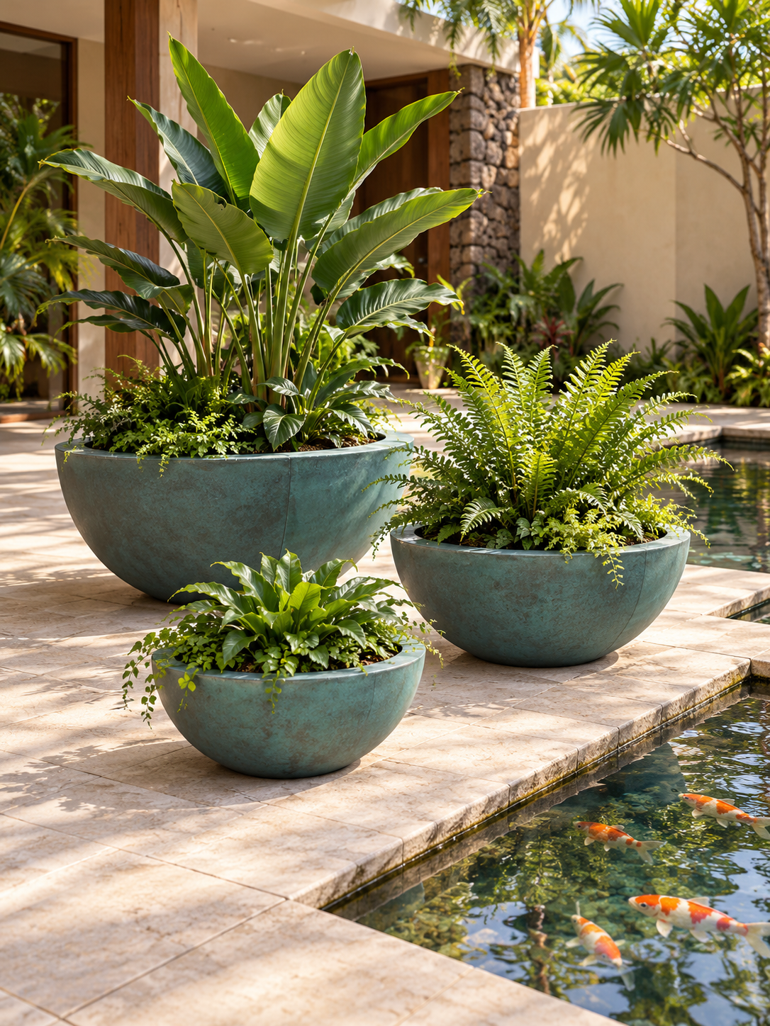 SOLARO BOWL - MEDIUM IN VERDIGRIS