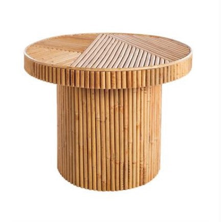 CLYDE SIDE TABLE WITH NATURAL RATTAN