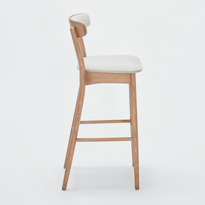 ABBEY BAR STOOL IN TAUPE ASH WOOD