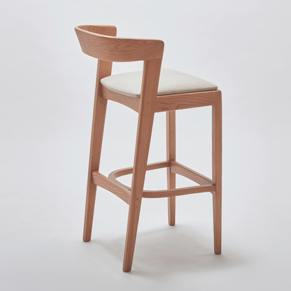 VUTI BAR STOOL IN TAUPE ASH WOOD