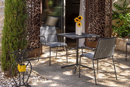 A600 BISTRO TABLE IN CHARCOAL ALUMINIUM