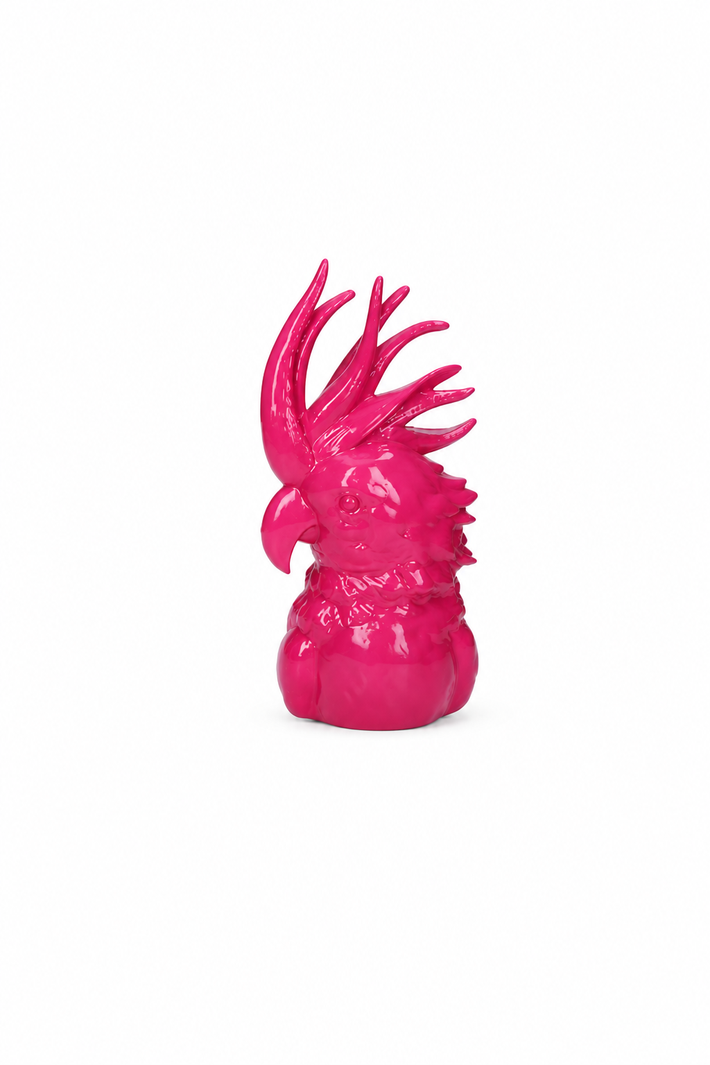 PINK POLYRESIN COCKATOO ORNAMENT