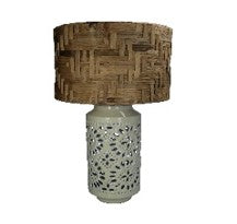 TABLE LAMP IRON IVORY