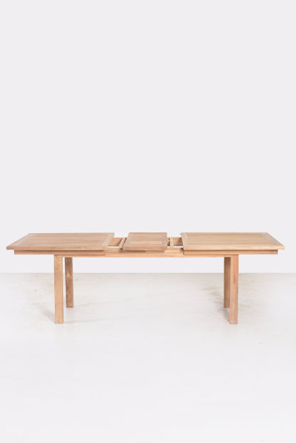 JAIRO EXTENSIBLE DINING TABLE IN TEAK WOOD