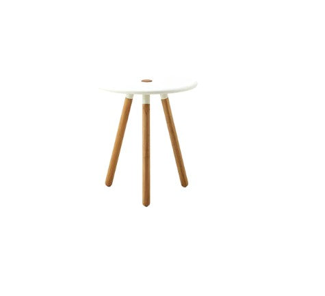 AREA TABLE/STOOL TEAK W/WHITE