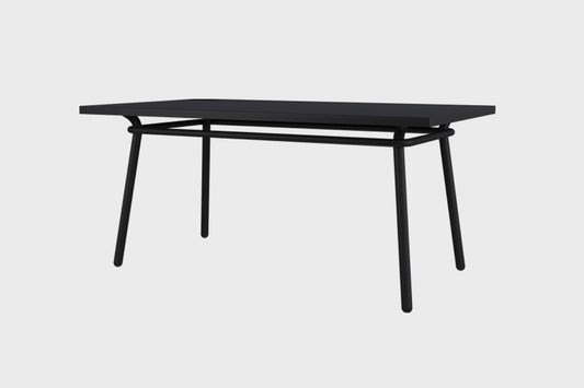 A600 DINING TABLE IN ALU CHARCOAL