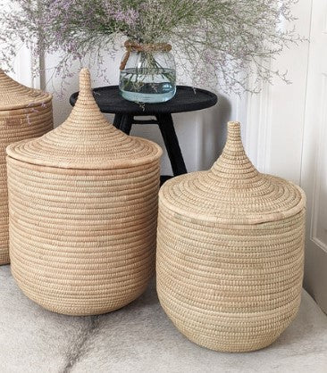 PHIRI BASKET NATURAL PALM LEAVES