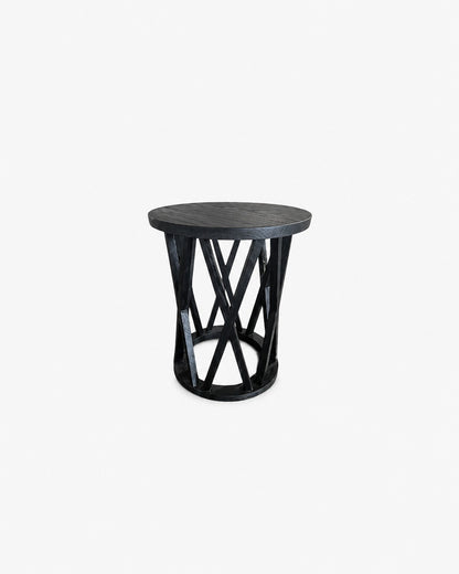 DRUMMER SIDETABLE IN RECYCLED TEAK