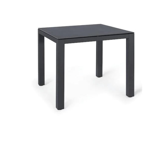 SQUARE DINING TABLE ALU BLACK