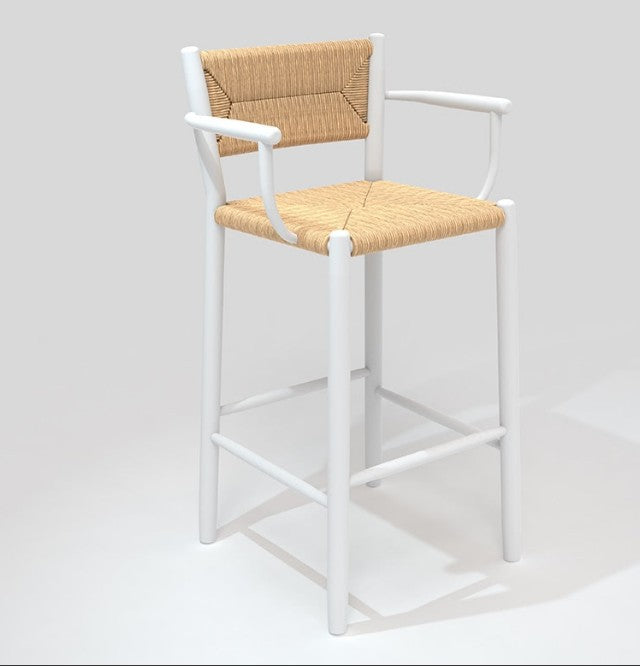 STIPA BAR ARMCHAIR IN ALU WHITE
